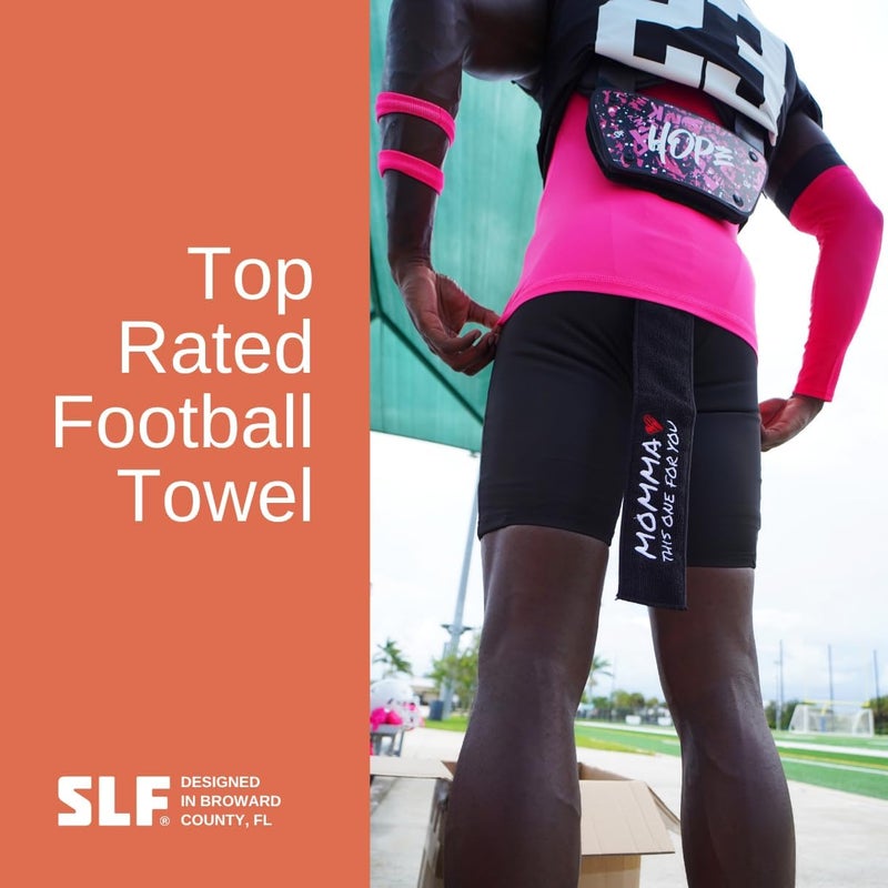 SLEEFS Momma Black Thin Football Towel - Image 4